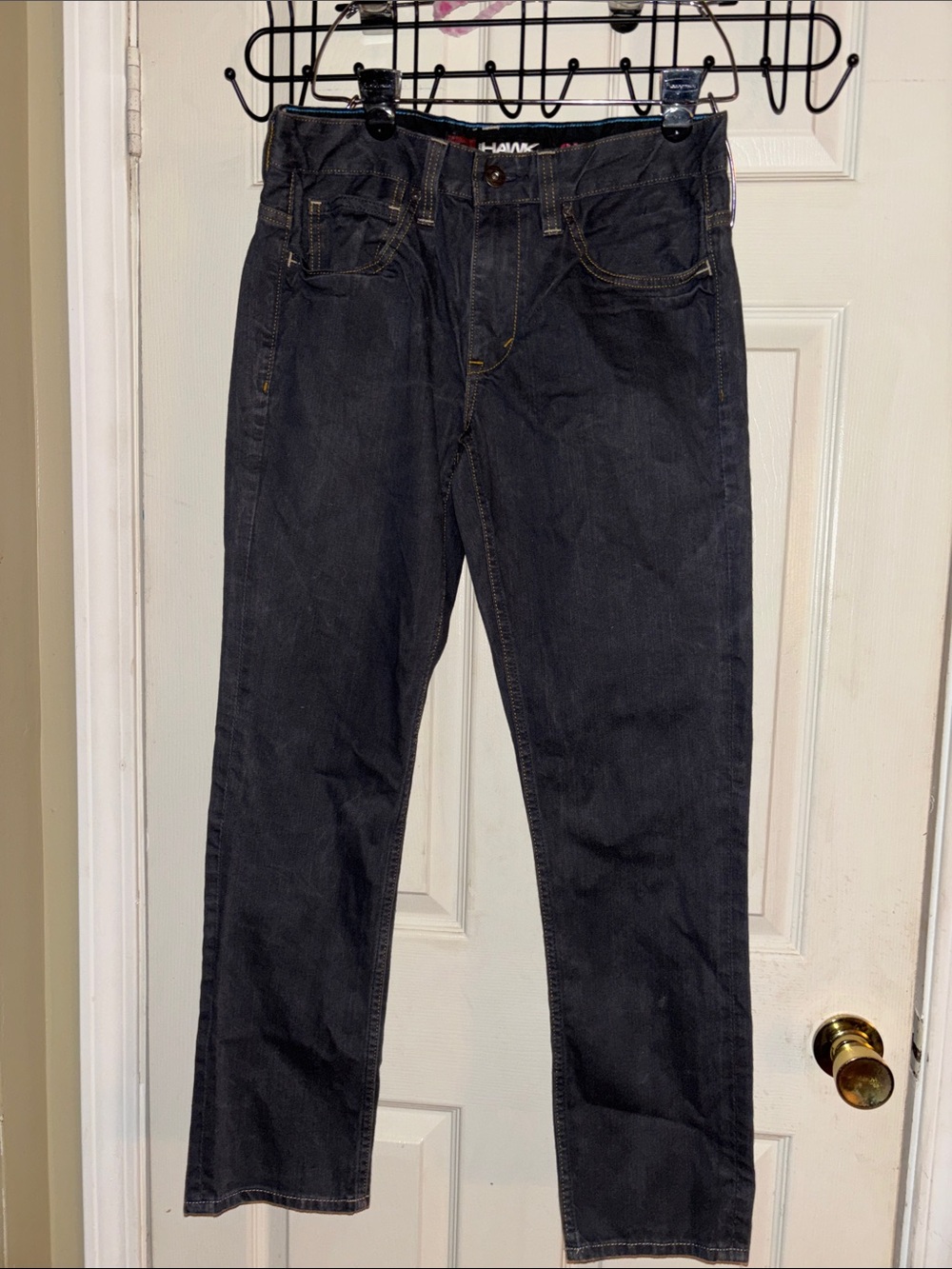 Tony Hawk Men's Charcoal skinny strait-Leg Jeans